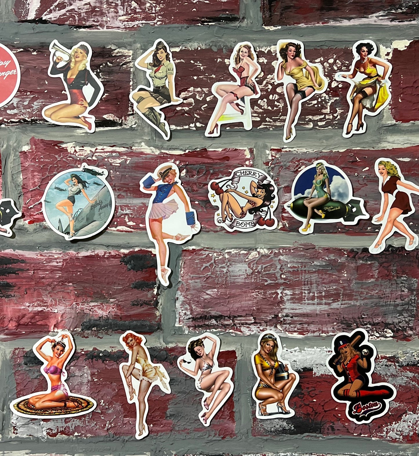 Retro Pin Up Girl Stickers Package of 50