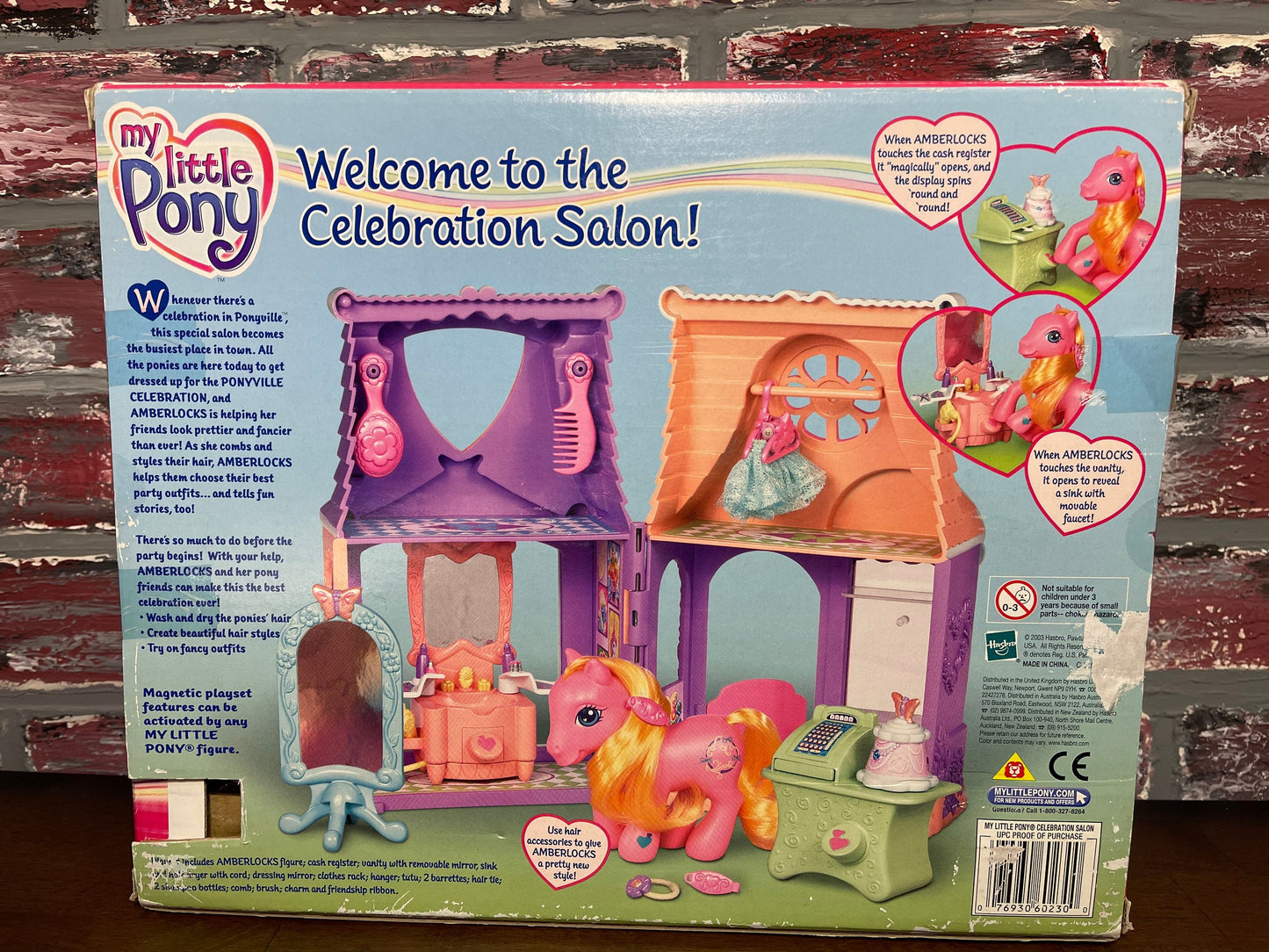 NIB 2003 My Little Pony "Celebration Salon" w/ Amberlocks *Read Full Listing*