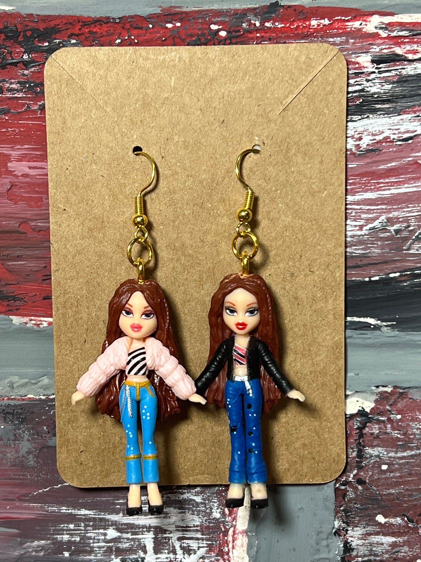 Handmade Bratz Twins Phoebe And Roxxi Bratz Doll Earrings