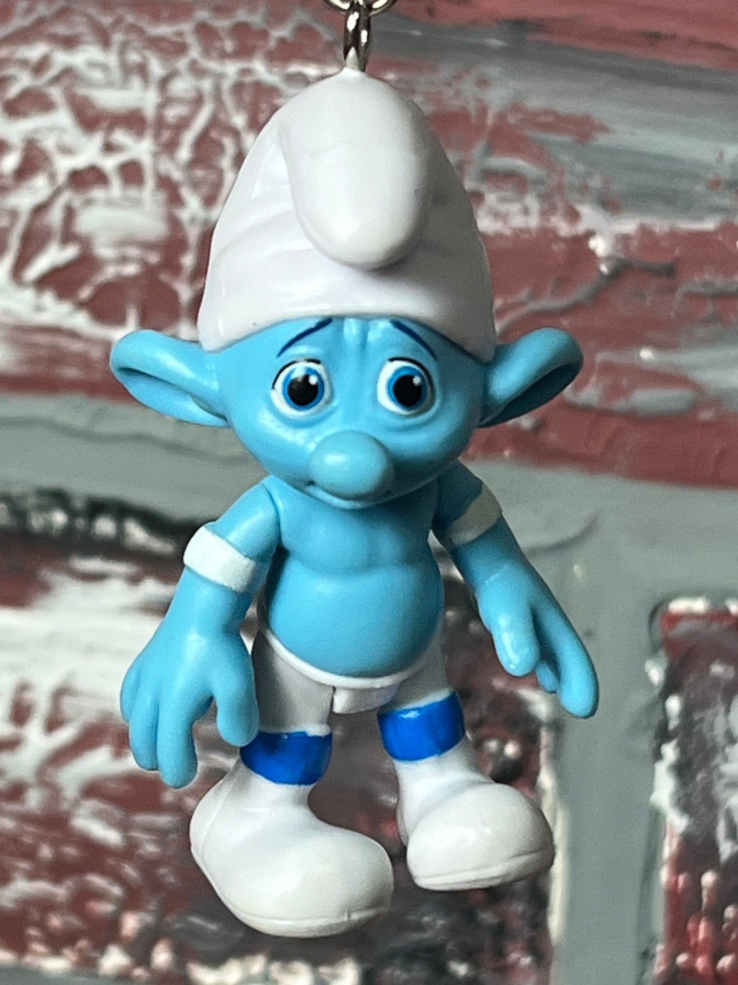 Handmade 2011 “Panicky” Smurf Keychain