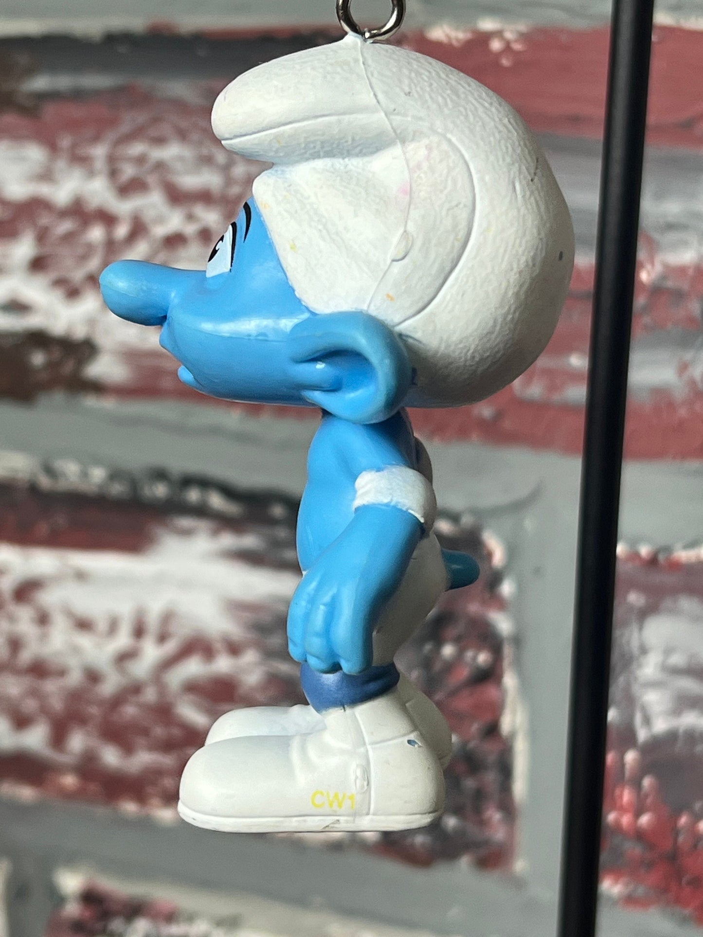 Handmade 2011 “Panicky” Smurf Keychain