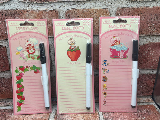 Vintage Brand New Strawberry Shortcake Memo Boards