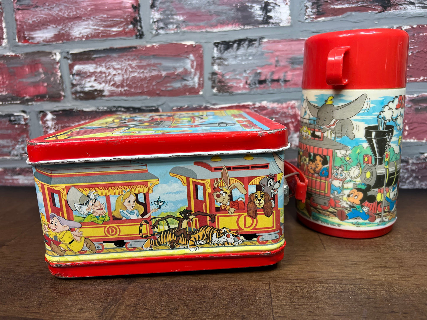 Vintage 1979 Disney Express Lunchpail And Thermos