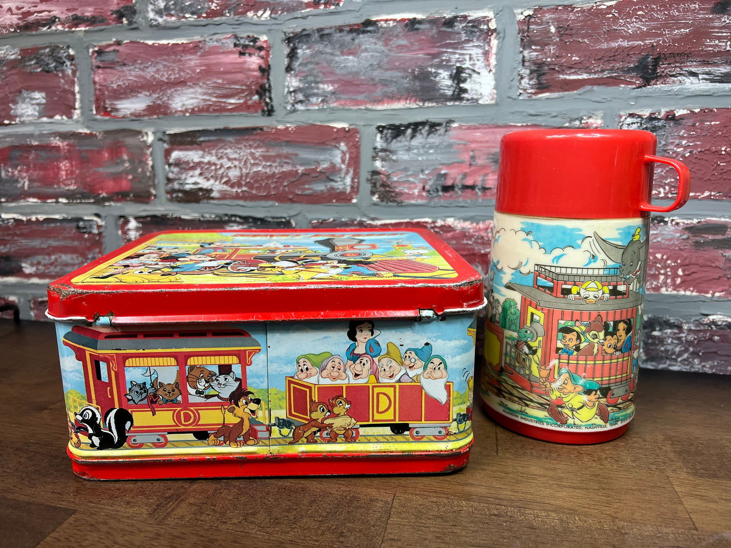 Vintage 1979 Disney Express Lunchpail And Thermos