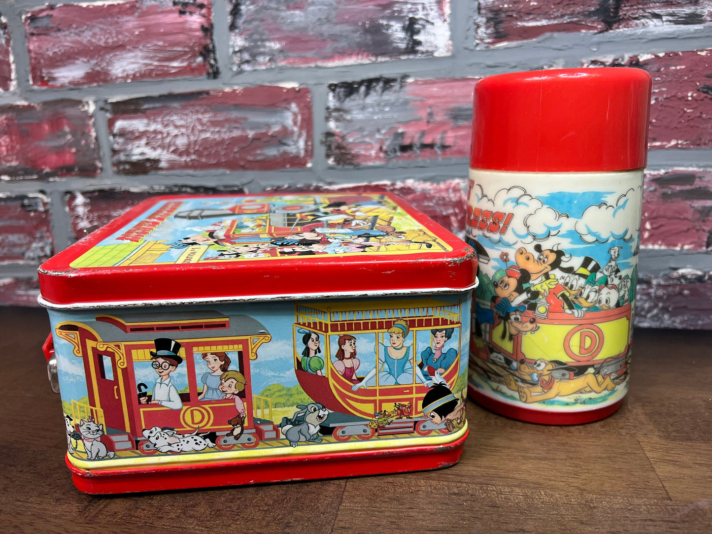 Vintage 1979 Disney Express Lunchpail And Thermos