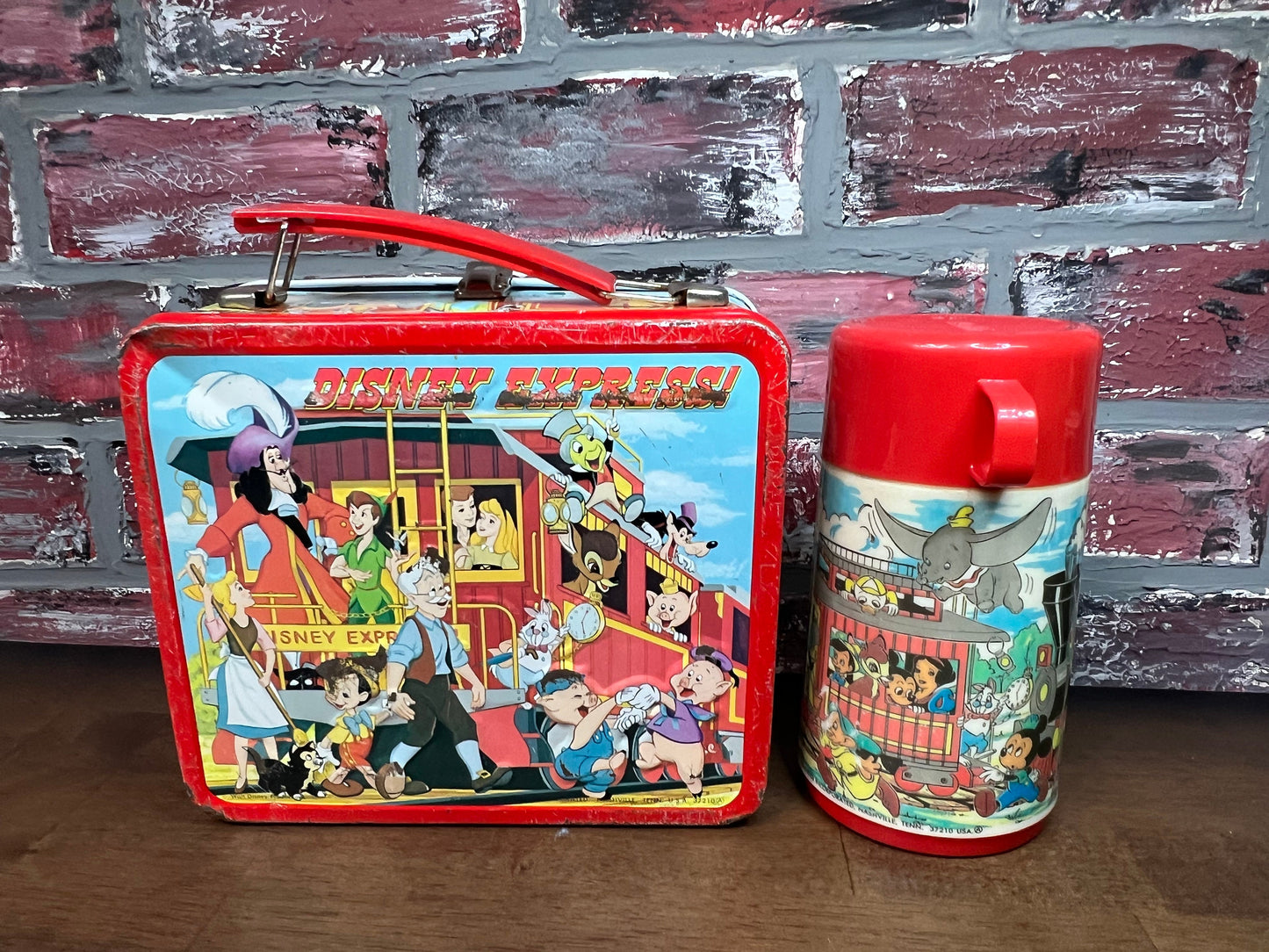 Vintage 1979 Disney Express Lunchpail And Thermos